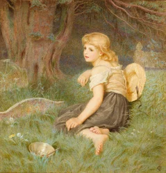 Og der på jorden sidder jeg..., 1878 (wc på papir)